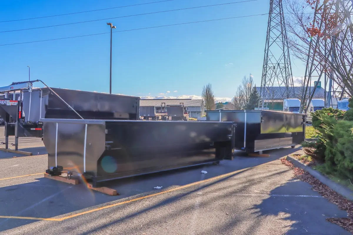Roll-off dumpster ready for waste disposal at job site for Estate Cleanout Dumpster Rental in Hillsboro